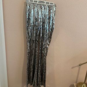 Sequin flare pants